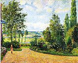 Camille Pissarro Famous Paintings - Jardin Mirbeau aux Damps